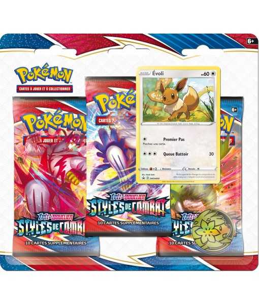 Pokémon : Pack 3 boosters Styles de Combat Evoli